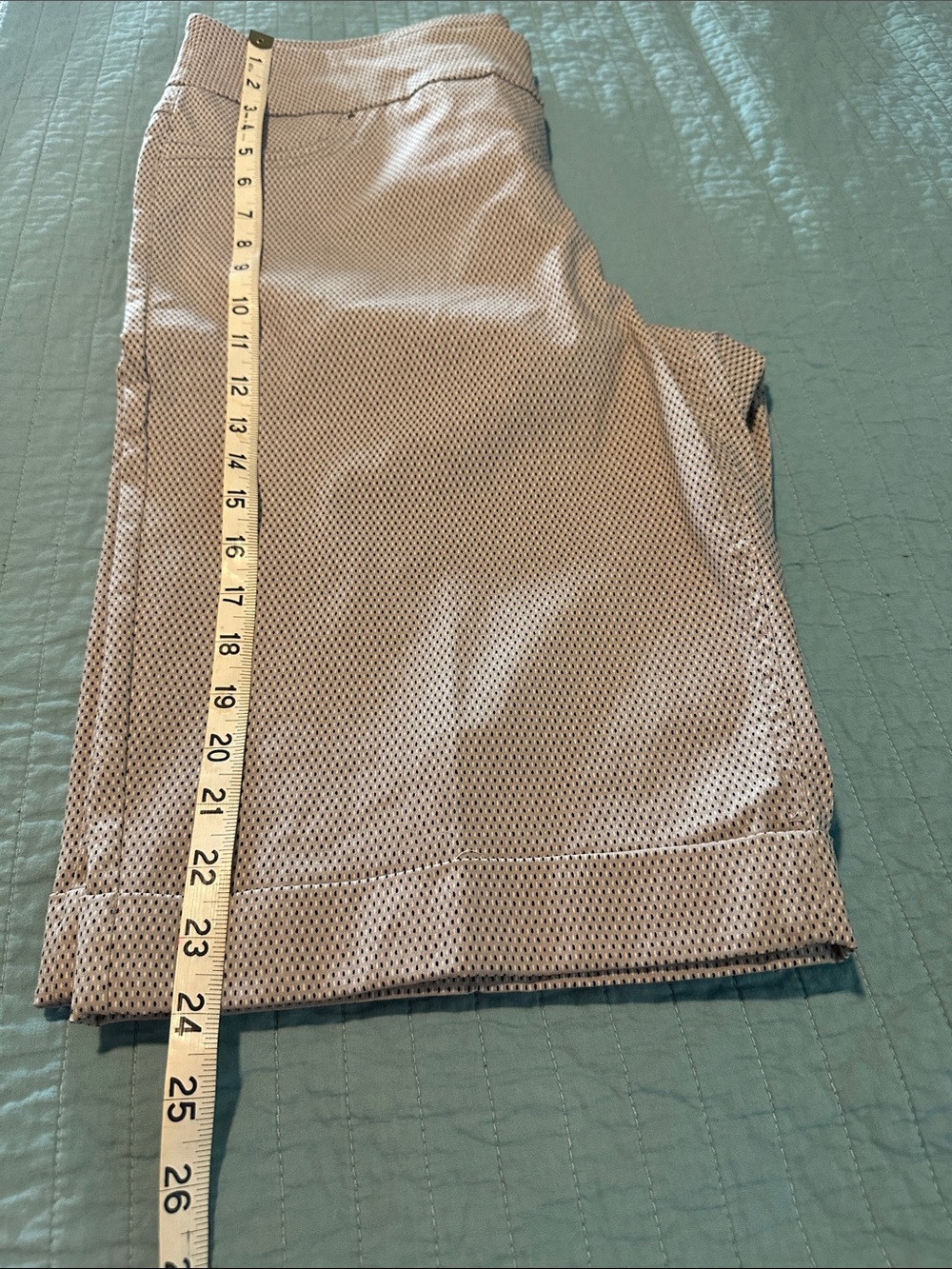 Westbound Tan Micro-Pattern Bermuda Shorts - Picture 6 of 7